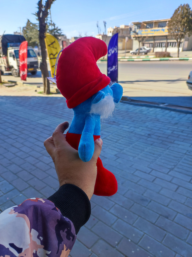 عروسک پاپا اسمورف اورجینال خارجی جنس نانو سافت ۲۵ سانتی متری